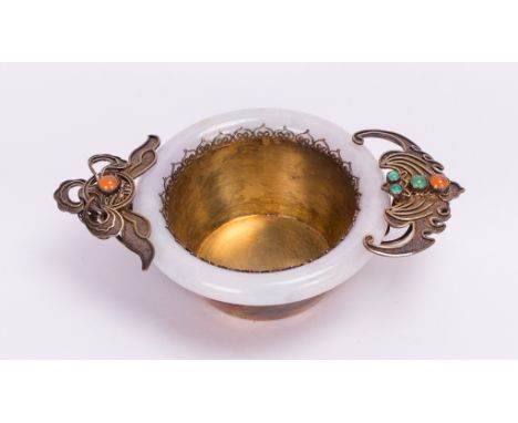 Qing dynasty, jade bangle; 1 in. h, 4 1/2 in.  w, 3 in. diameter