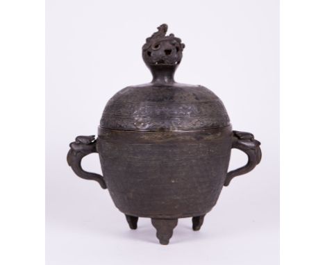 16th / 17th century, dragon motif finial; 12  in. h, 10 1/2 in. w