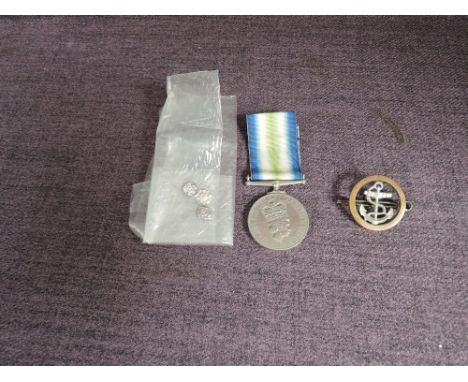 A South Atlantic Medal with Rosette (Falkland &amp; South Georgia) to QM.P.Bilsborough.RFA Fort Austin, Quartermaster, Royal 