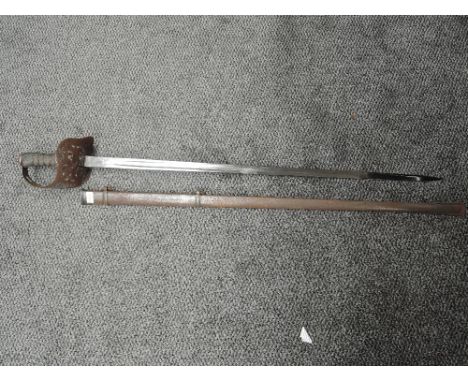 An Infantry Officers Sword 1897, VR Cypher on hilt, Wilkinson London &amp; proof marks on blade, metal scabbard, blade length