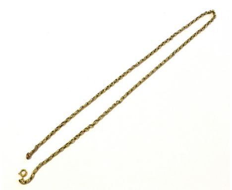ROLLED GOLD BELCHER LINK CHAIN 50cm long x 2.6mm wide, faceted belcher link chain with bolt ring clasp.  Weight 7.0 grams