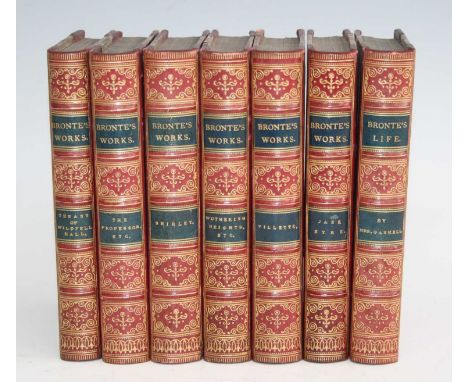 Bronte, Charlotte &amp; Sisters, Bronte's Works, seven volumes to include Jane Ayre, Tenant Of Wildfell Hall, The Professor, 