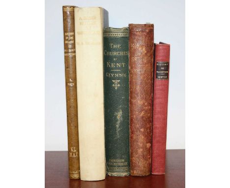 Kent Interest, a collection of cloth and leather bound volumes relating to Kent and it's environs to include Newton, William: