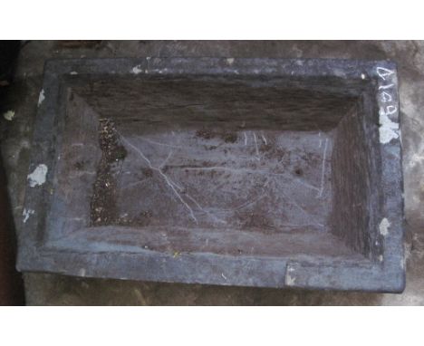 Small slate trough, 71 x 40cm.(B.P. 24% incl. VAT)