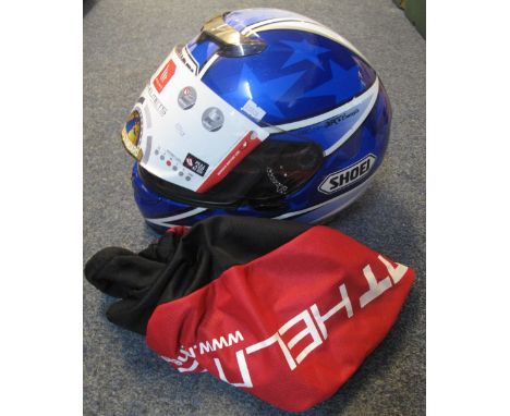 Shoei Rich-Art concepts full face motorcycle crash helmet with helmet bag (small size).(B.P. 24% incl. VAT)