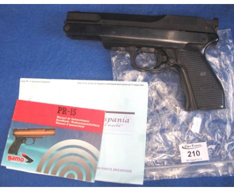 Gamo PR15 .177 air pistol with instruction manual etc.Over 18s only.(B.P. 24% incl. VAT)