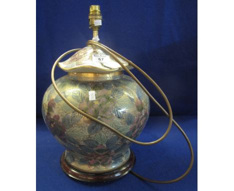 Modern Oriental design baluster shaped ceramic table lamp base.(B.P. 24% incl. VAT)