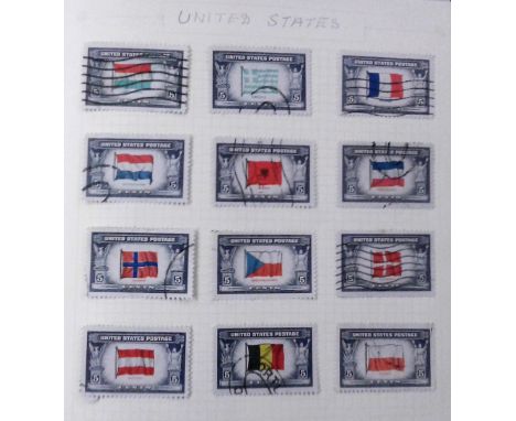 A USA stamp collection in album 