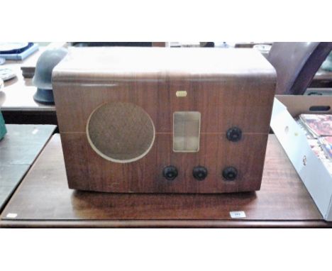 A walnut cased radio - sold as collector's item 