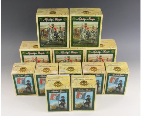 Twelve First Legion ‘Napoleon’s Europe’ 54mm hand painted model soldiers, comprising set numbers NAP0001, NAP0012, NAP0020, N