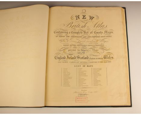 Teesdale (Henry), NEW BRITISH ATLAS, CONTAINING A COMPLETE SET OF COUNTY MAPS ON WHICH ARE DELINEATED ALL THE PRINCIPAL CROSS