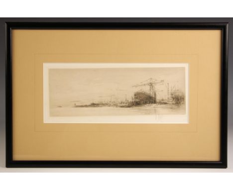 William Walcot RA (British, 1874-1943),'The Clyde',Etching on paper from 'The Arteries of Great Britain' series published 192