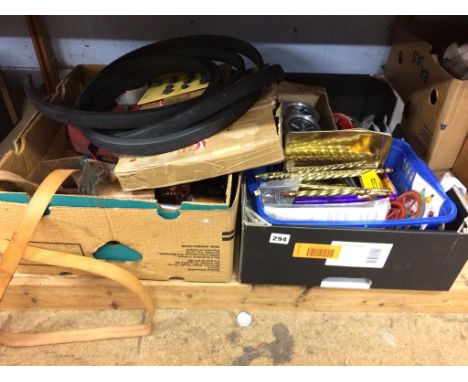 Two boxes of assorted model parts and spares