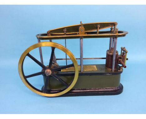 A good quality horizontal metalwork beam engine, 42cm width x 29.5cm height