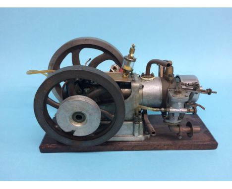 A large single cylinder petrol horizontal beam engine.  41cm width x 22cm height