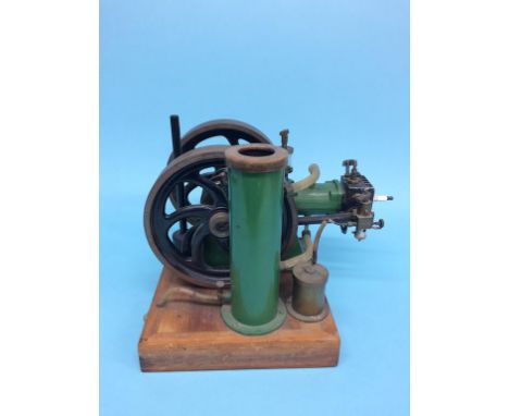 A model single cylinder petrol, horizontal beam engine.  23cm width x 35cm height