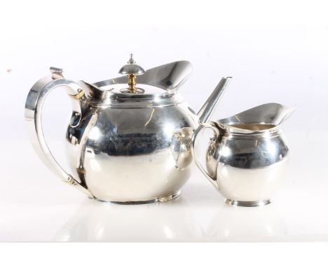 George III silver bullet shaped teapot with ivory knops by Robert Hennell I &amp; David Hennell II, London 1799, 588g and a m