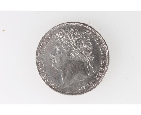 UNITED KINGDOM King George IV (1820-1830) silver shilling 1821 first reverse, ef in parts, S3810.
