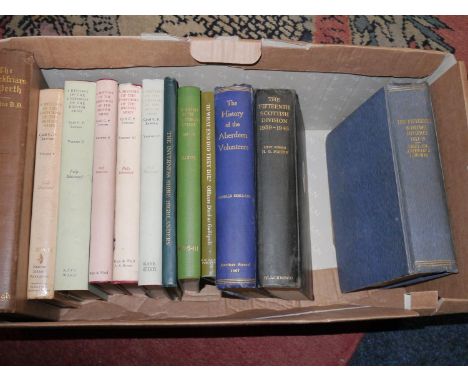 Assorted books incl. The History of the Aberdeen Volunteers by Donald Sinclair, five vols. A History of the Uniforms of the B