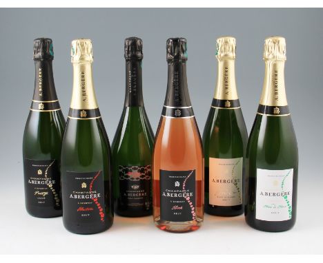 *Champagne Bergere Tasting case. 6 bottles. 1 each of Champagne Selection, Rose, Blanc de Blancs, Tentation, Blanc de Blancs 