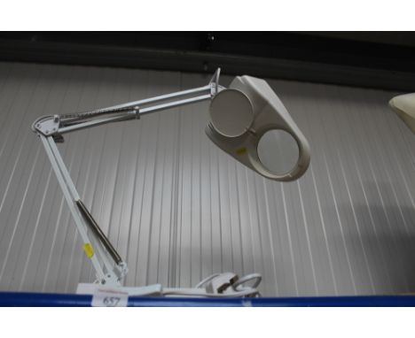 A magnifying lamp