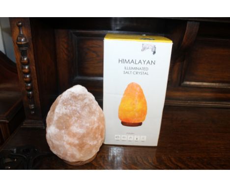A Himalayan salt lamp