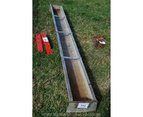 A 9' galvanised sheep trough.