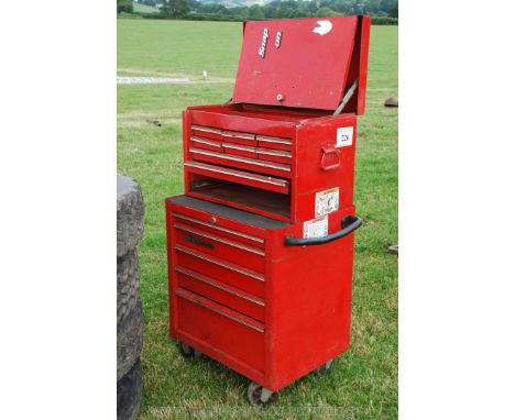 A "Snap-on" two tier Tool Box/trolley, (drawers run well).