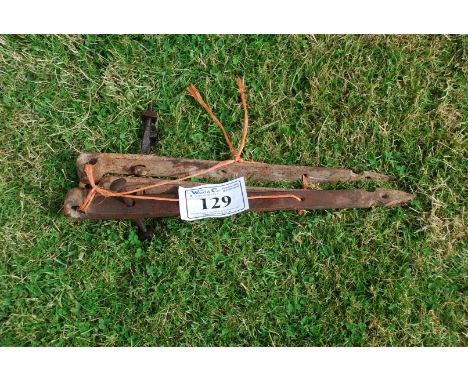Three gate hinges.