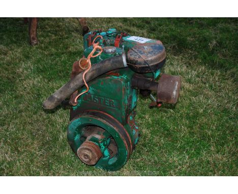 A Lister diesel single cylinder engine.
