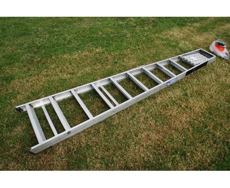 An alloy step ladder, 9 rung.