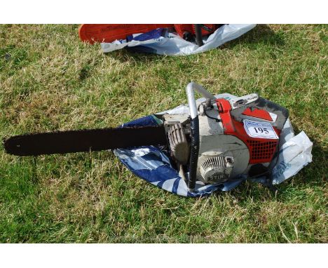 A Stihl 07 vintage Chainsaw, no safety chain brake, (good compression).