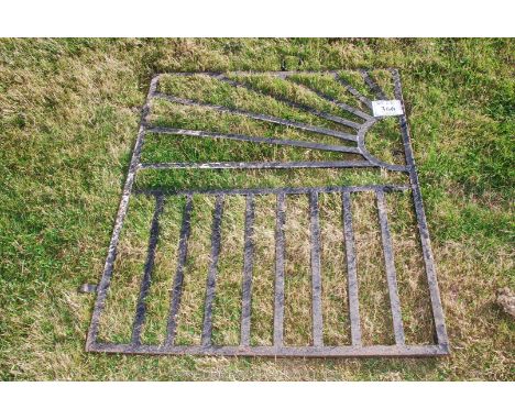 A metal garden gate 3' 6" wide x 4' high - Sun-beam design. 