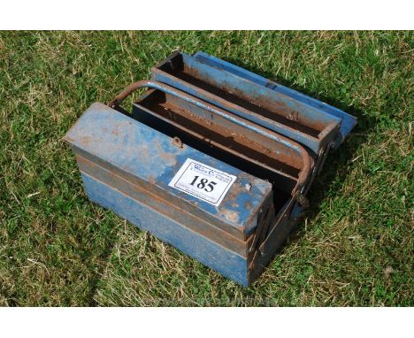 A cantilever tool box, (empty).
