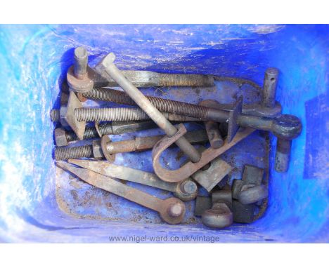 A quantity of gate hinges.