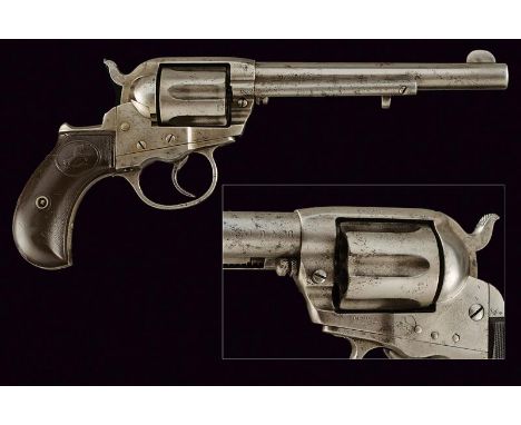 dating: circa 1875 - 1890 provenance: USA, Round, rifled, cal. 38 Colt barrel for 6', with fore-sight, marked 'COLT D.A. 38' 