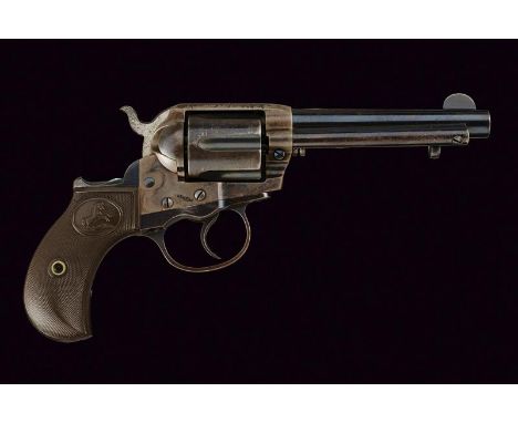 dating: circa 1875 - 1890 provenance: USA, Round, rifled, cal. 38 Colt barrel for 4-1/2', with fore-sight, company's address 