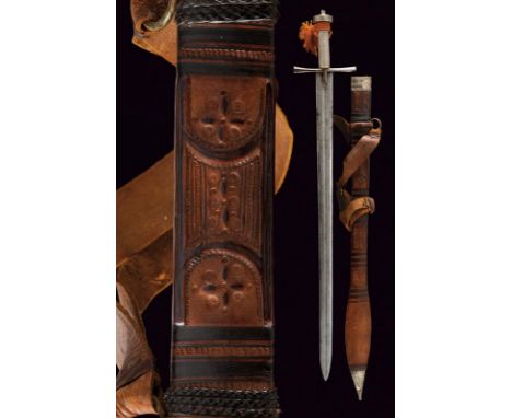 dating: 19th Century provenance: Sudan, Long, straight, double-edged blade, of flat section, with central fuller through all 