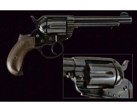 dating: circa 1875 - 1890 provenance: USA, Round, rifled, cal. 41 Colt barrel for 5', with fore-sight, marked 'COLT D.A. 41' 