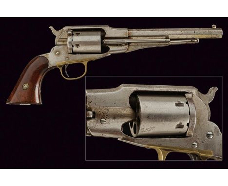 dating: circa 1870 - 1880 provenance: USA, Octagonal, rifled, cal. 38 rimfire barrel, with fore-sight, patents marking and ad