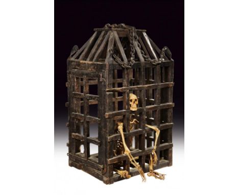 dating:  provenance: Europe, Square-shaped. Strong structure, made with wooden bars, held with nails. Iron mounts. Complete w