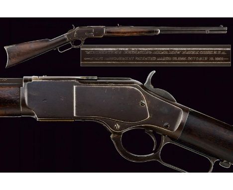 dating: 1889 provenance: USA, Rifled, octagonal barrel, with fore-sight and adjustable rear-sight, marked with company's addr