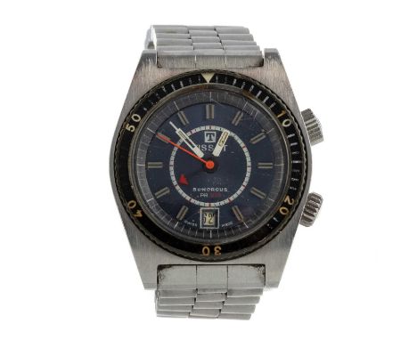 TISSOT SONOROUS PR156, STAINLESS STEEL WRIST WATCH  the round dial with baton hour markers, 36mm case, on a stainless steel b