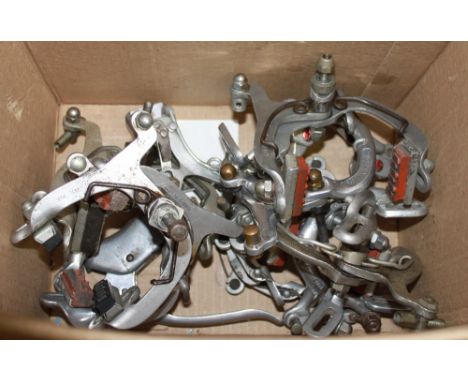 Box of 10 mixed vintage callipers, spares or repair.