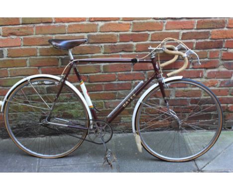 HORACE BATES - B.A.R FRAME in aubergine. Reynolds 531 Cantiflex tube set with Diadrant front forks.  Frame size 23 C - T seat