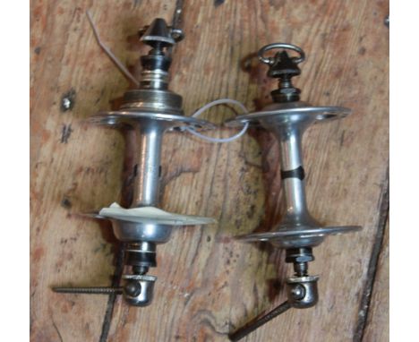 Pair of Campagnolo Record large flange vintage hubs.