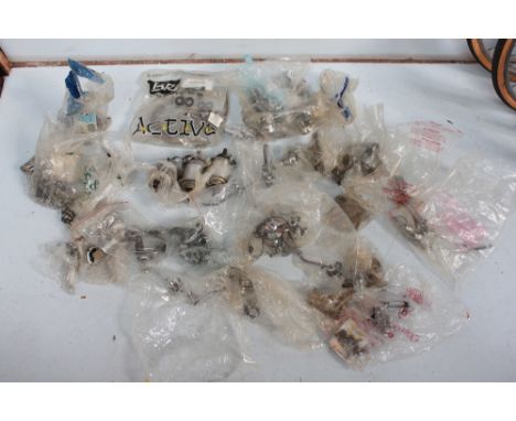 This is a large box/lot of mixed gear parts including:  4 x Campagnolo Gran Sport rear mechs.  2 x Campagnolo vintage Record 