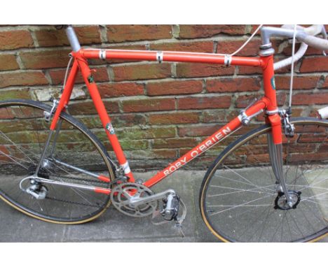 RORY O'BRIEN Road Bike in orange. Looks to be in original un-restored condition.  Frame size 23 ¾ C - T seat tube and 22 ½ C 