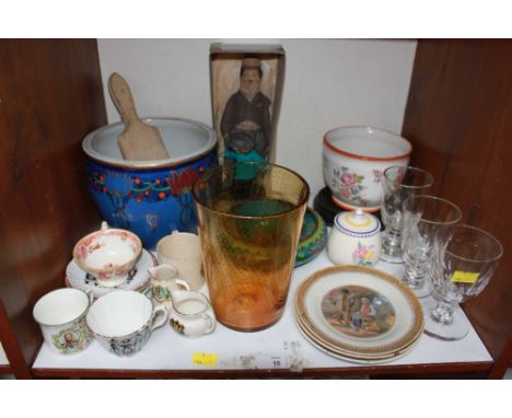 SECTION 10. A clockwork figural toy and Charlie Chaplin soft doll, together with, a&nbsp;collection of assorted ceramics and 