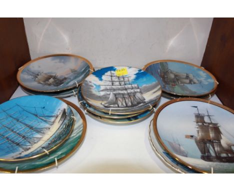 SECTION 15. A group of 11 Coalport Sailing Ships of the World and Sovereign of the Seas plates